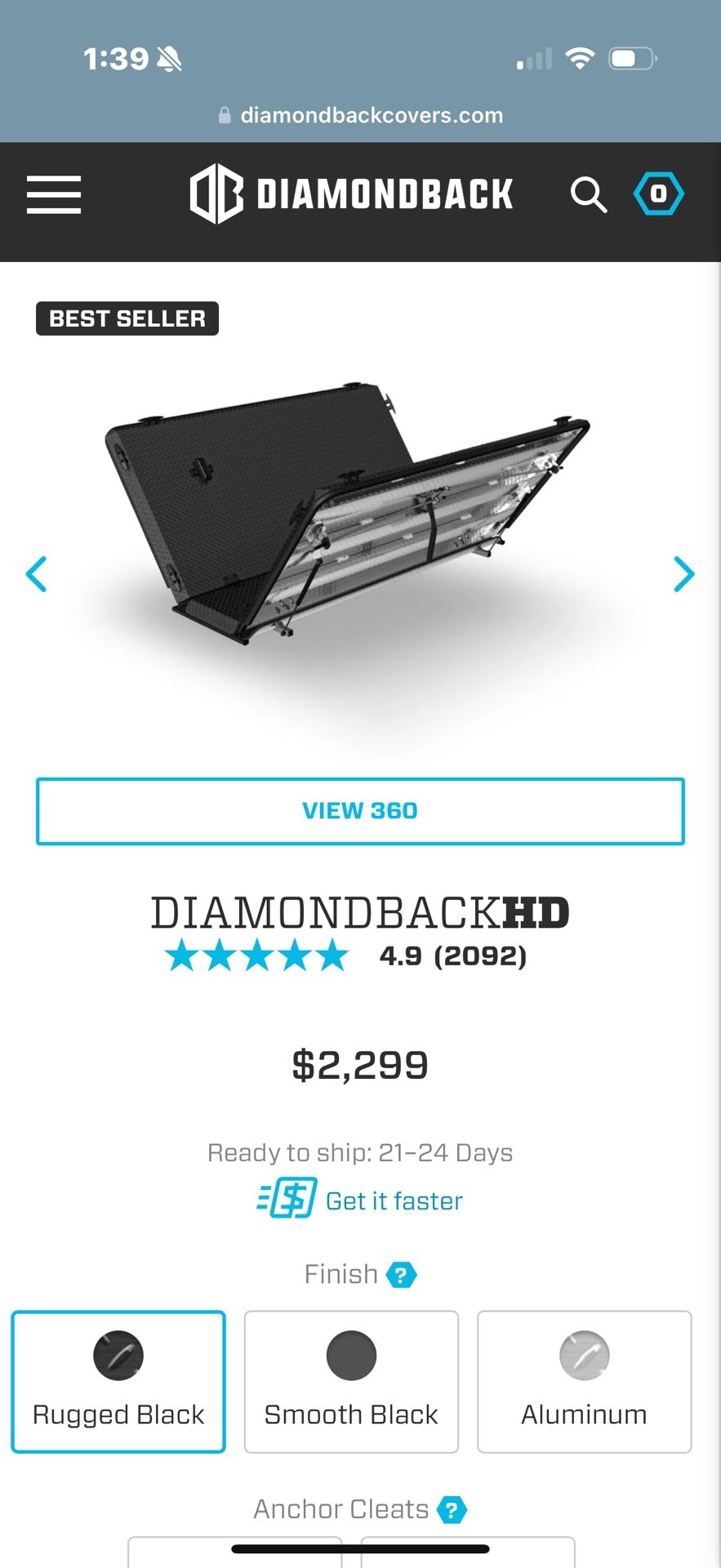 Diamondback Bed Cover Ram 1500