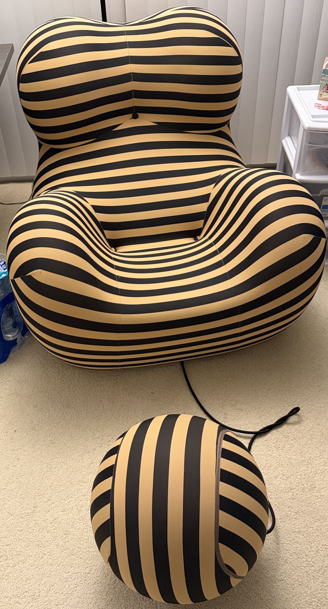 Designer Lounge Chair + Ottoman (Mama’s Hug Style) — Gently Used