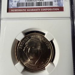 2007-P George Washington Presidential Dollar $1 – NGC Brilliant Uncirculated – First Day of Issue