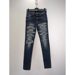 Amiri Thrasher Plaid Deep Classic Navy Jeans