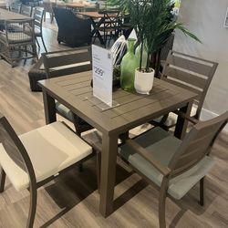 Brown Outdoor Square Table 