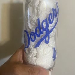 Dodgers Glass Can Cup