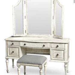  Vanity Set (drawer, mirror, chair) and 5 Drawer Dresser