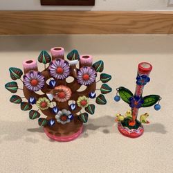 2 Candle Holders From Mexico, Perfect Condition 