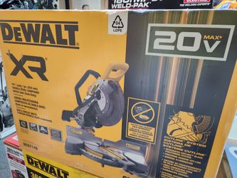 Dewalt 20v cordless 10" dual bevel fixed miter saw.