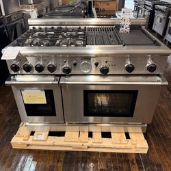 48” Dual Fuel Thermador Double Oven Range Stove