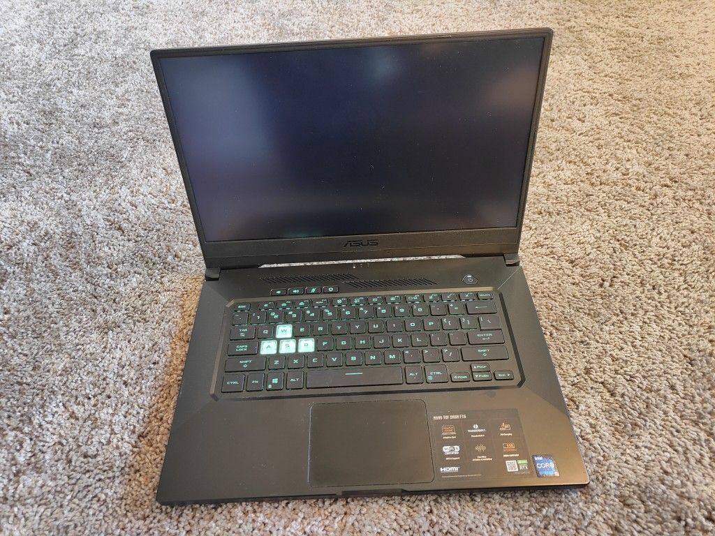 ASUS TUF DASH F15 Gaming Laptop- (512 GB SSD, I7 11th generation, RTX 3060) 3.30 GHz-4.80 GHz
