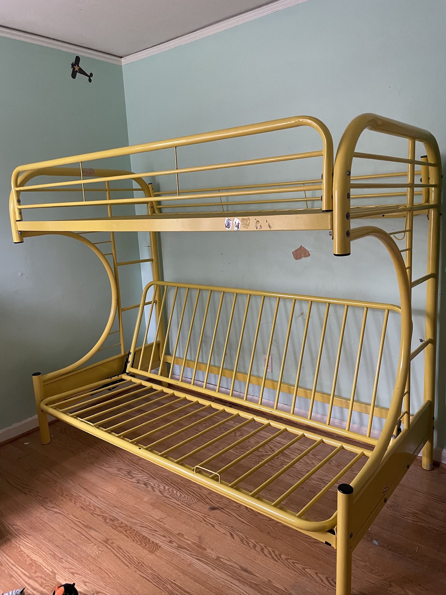 Yellow Bunk Bed Full/Twin