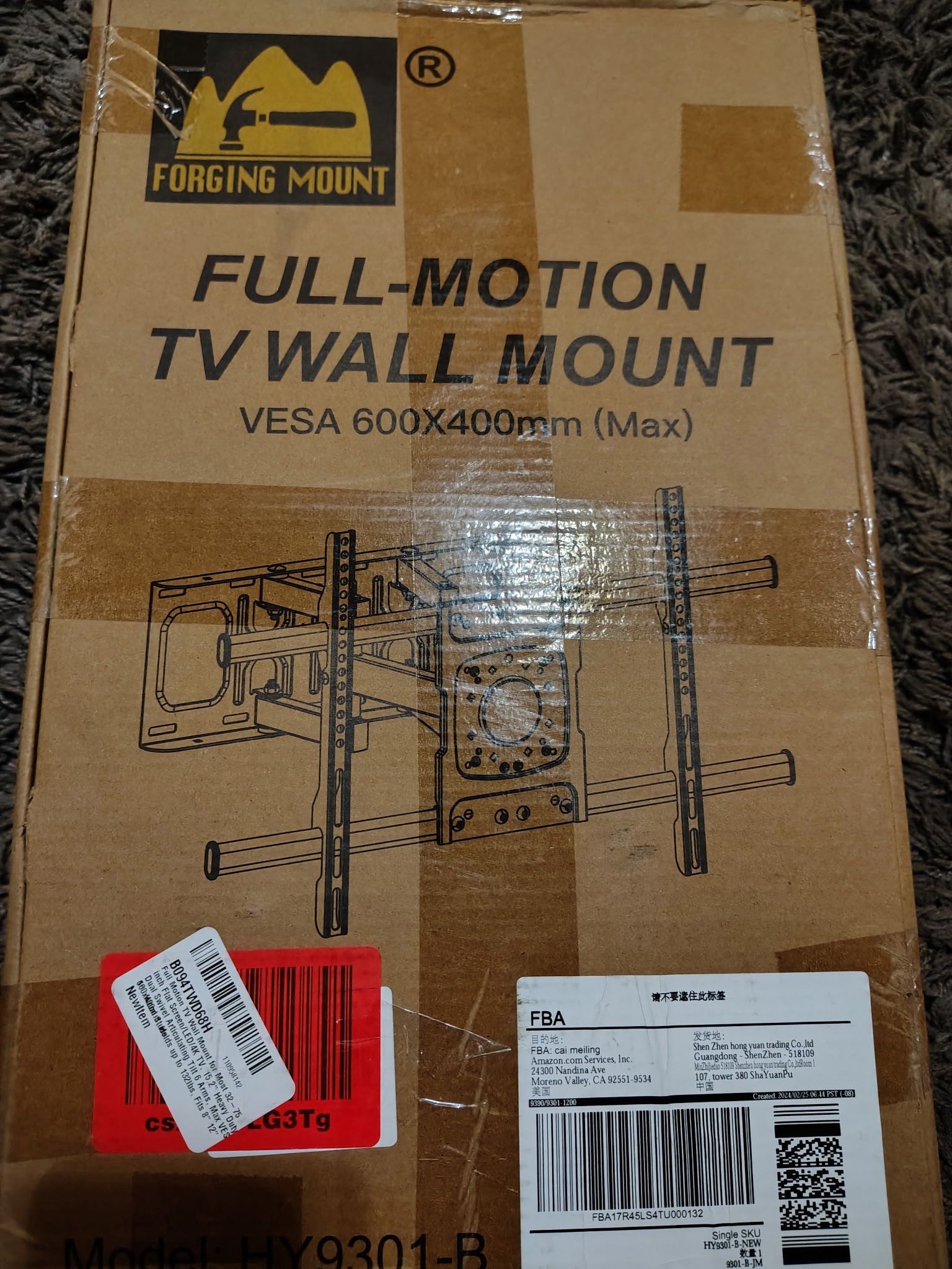 Forgin Mount Arm Tv Wall Mount