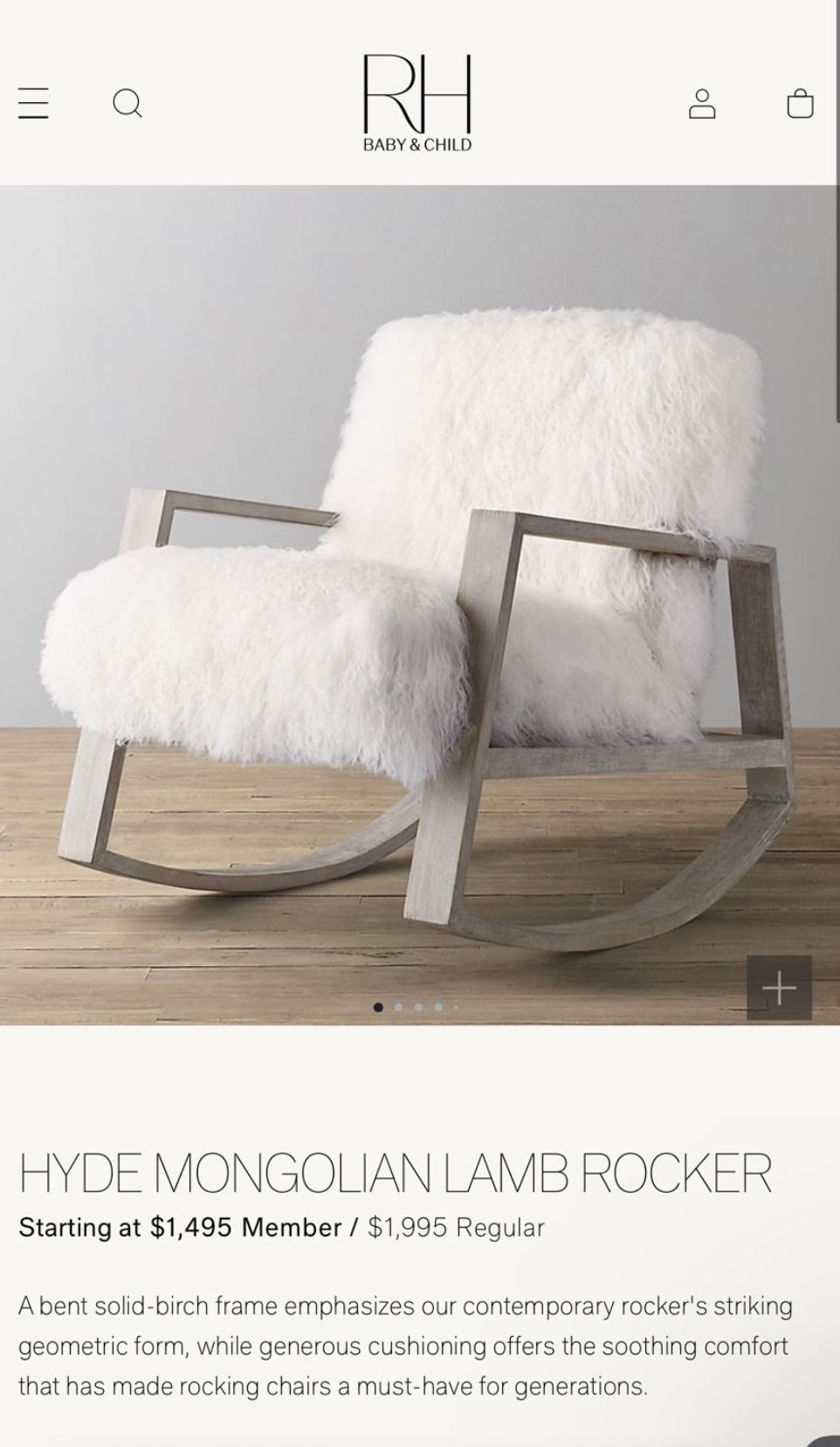 Restoration Hardware Rh Hyde Mongolian Rocker