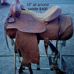 15” All Around Saddle For Horse 