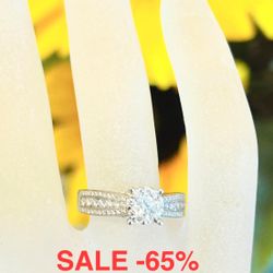  Engagement / Anniversary Ring Diamond 1 Carat NATURAL DIAMONDS 18K Gold VALENTINES DAY ❤️SALE-65% Find Another At This Price I’ll Give $400 Less!!