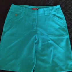 GRAND SLAM SHORTS GOLF TURQUOISE WOMEN'S SIZE 6