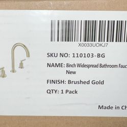 Indare Widespread Bathroom Faucet Gold 110103-BG