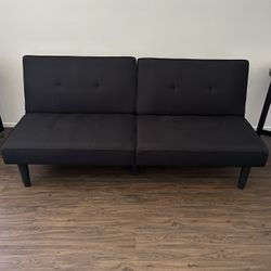 Black Futon 29” H  68”1/2 W