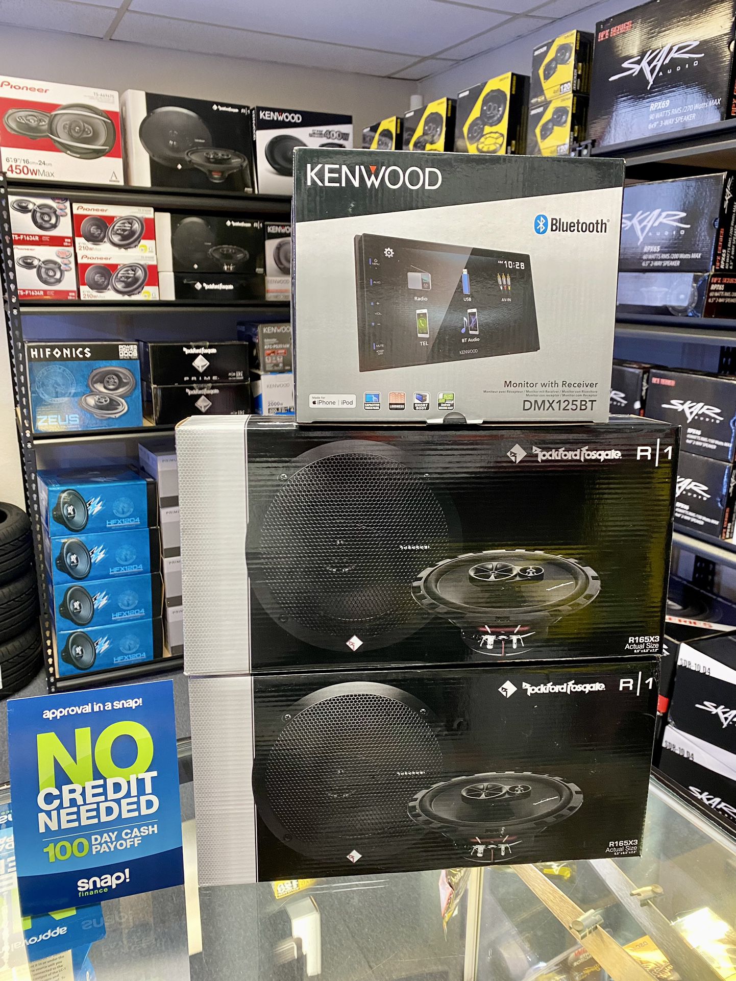 New Kenwood 6.8” Double Din Touchscreen Monitor Car Stereo Receiver + (4) Rockford Fosgate 6.5” Speakers {No Credit Easy Financing} 🔊🔥