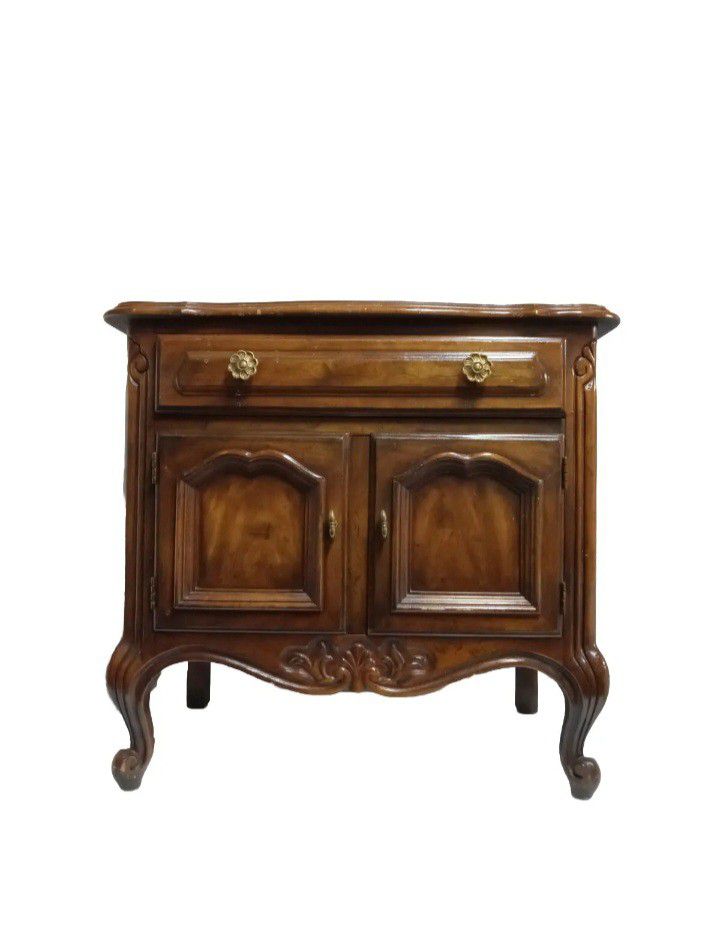 Vintage Drexel Nightstand Wood Cabinet 