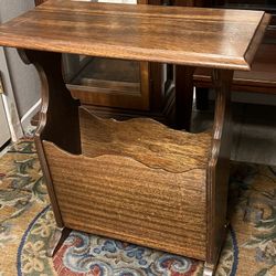 Vintage Magazine Rack Table