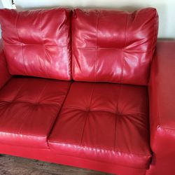 Red Leather Couch
