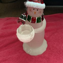 Snowman Votive candle holder