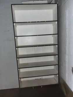 Tall Black Metal Shelving Unit