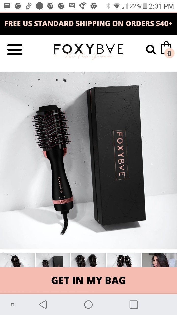 Foxybae Rose Gold Blowout Dryer Brush
