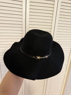 Felt Type Material Black Hat New