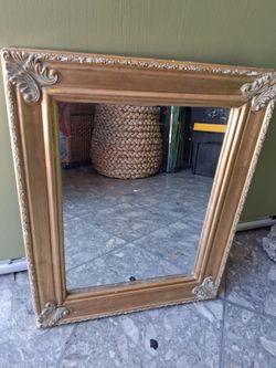 Vintage gold painted mirror