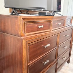 Peinadora con espejo madera caoba