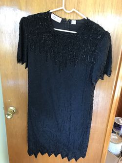Vintage Sequin/Beaded Black dress