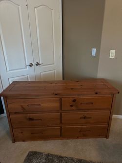 Solid Wood 6-Drawer Dresser