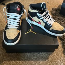 Air Jordan 1 Mid Tartan Swoosh 10.5