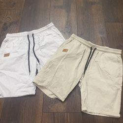 Lot Of 2 Men’s Khaki Shorts Size 32 #20