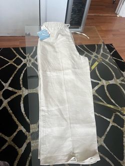 Tan linen pants