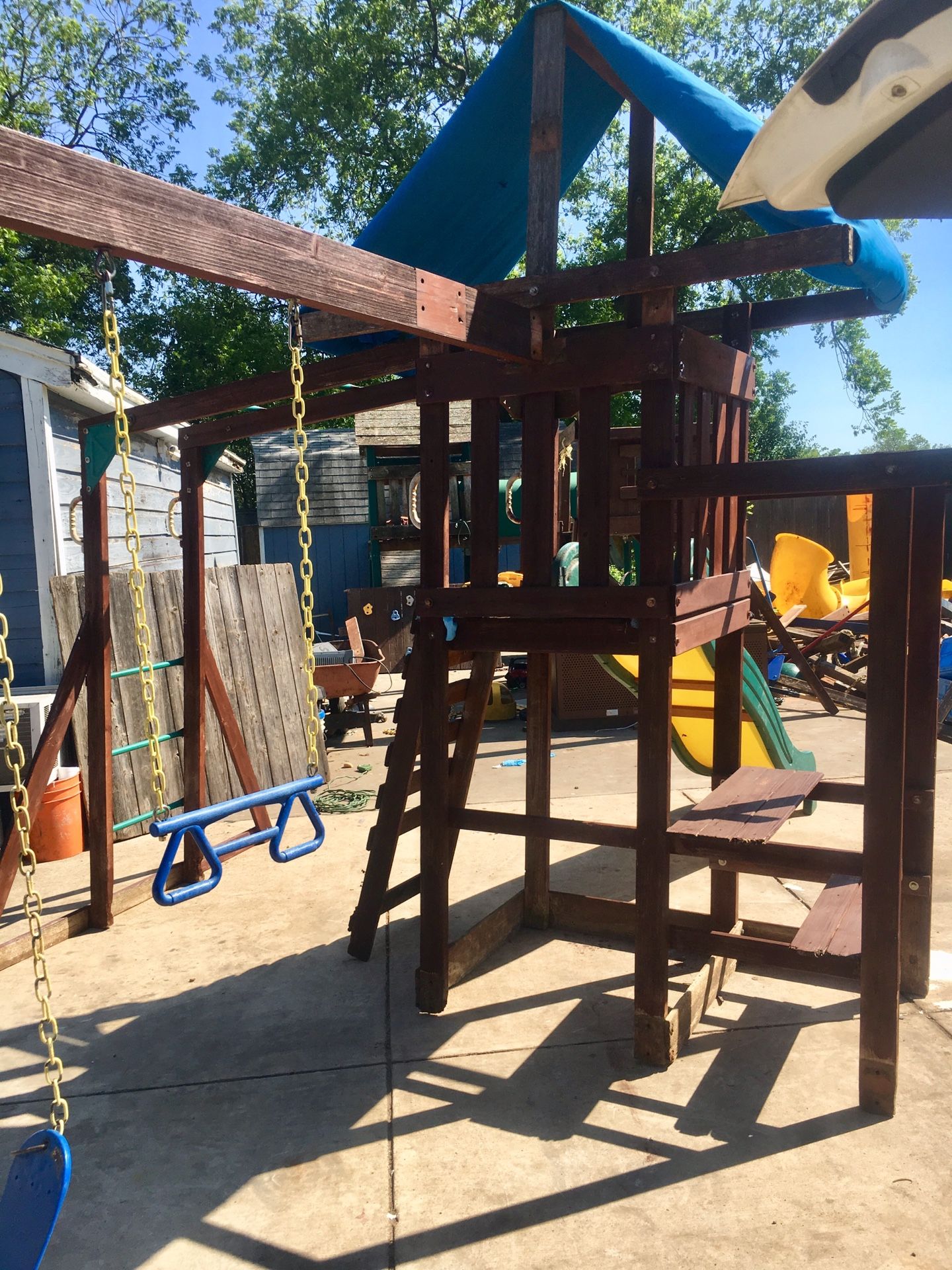 Wood Playground swing set