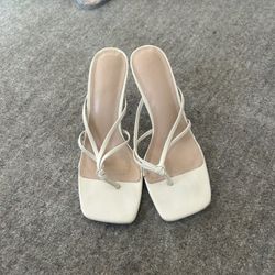 Cream Summer Heels 