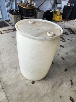 White Plastic Storage Drum