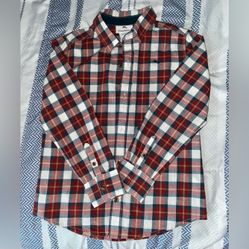 Tommy Bahama Red Plaid Shirt Size M (boy)
