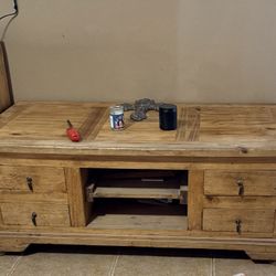 Rustic Pine Coffee Table 