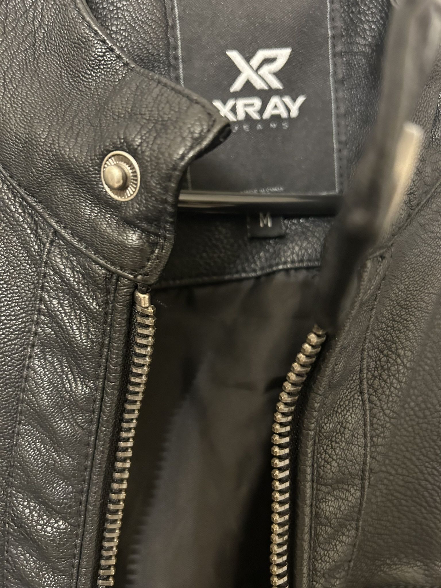 X-ray Faux Leather Jacket