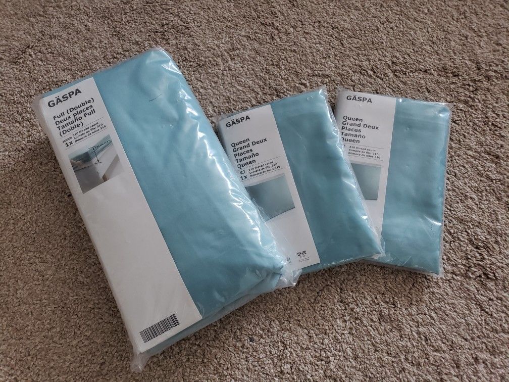 Ikea Gaspa Sheets+Pillow Cases (Full Size)