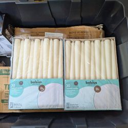 90 Candles  - Ivory Taper- Wedding