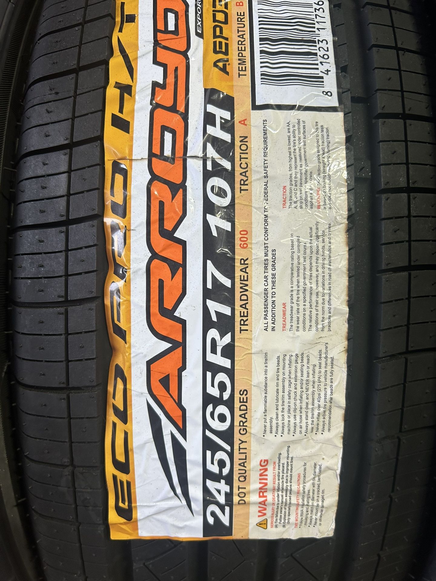 New 245/65R17 Arroyo Eco Pro $$115 Per Tire
