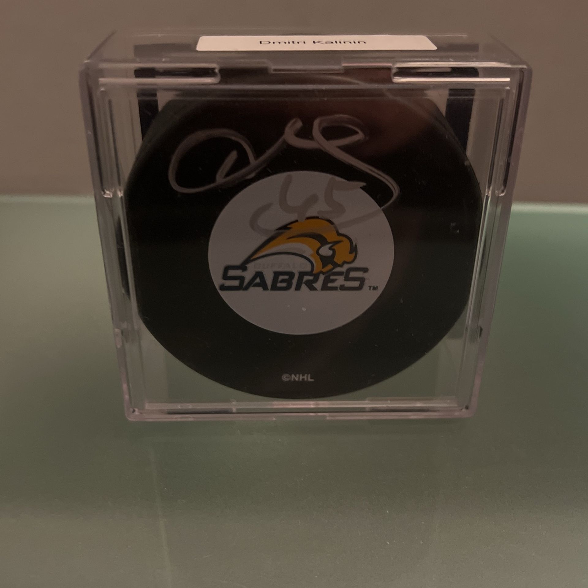 Buffalo Sabres Dmitri Kalinin Signed Hockey Puck