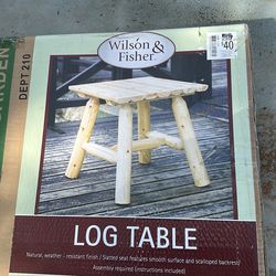 Log table, brand new in box