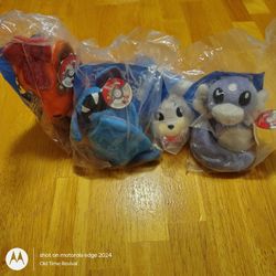 Pokemon 1998 Kfc Promo 4 Piece Complete Plush Set Dratini Zubat Vulpix Seel Sealed NOS