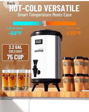 75 Cup Insulated Beverage Dispenser Hot/Cold