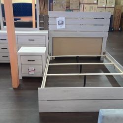 4 Piece Queen Bedroom Set Queen Bed Frame With Dresser Mirror And Nightstand