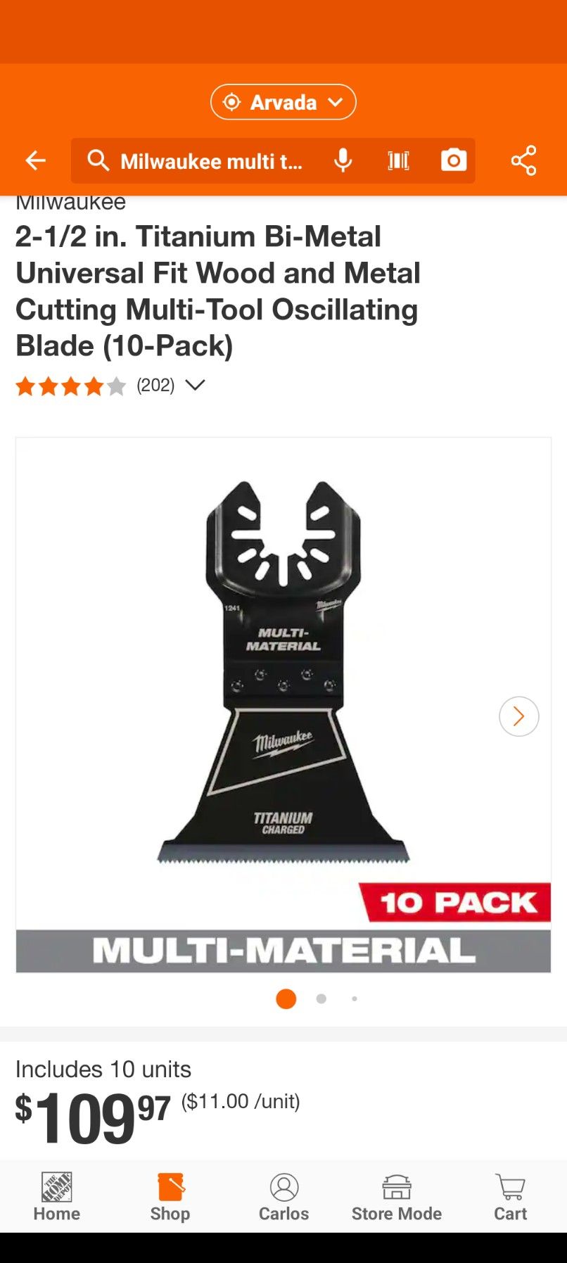 Milwaukee Multi Tool Blades  10 pk Extra wide 