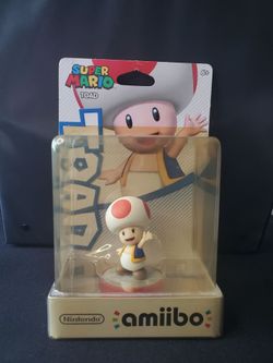 Toad Amiibo (sealed, somewhat discolored box)